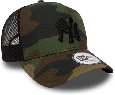 Кепка New Era 9FORTY A-Frame Trucker New York Yankees — зелена, унісекс, одна кнопка