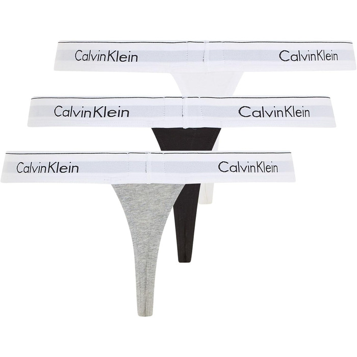 Танга Calvin Klein чоловічі 3 штуки (чорний, білий, сірий)
