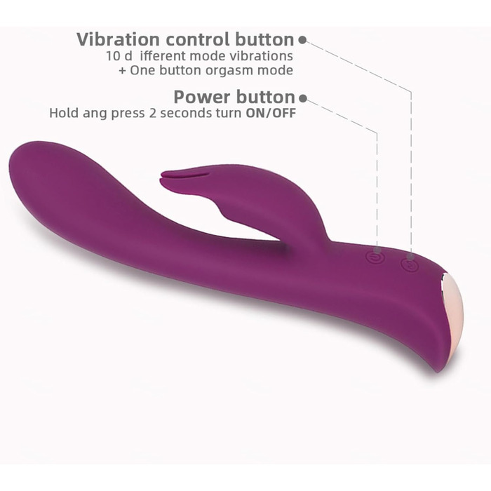 Вібратор для жінок Sexspielzeug Rabbit – 10 режимів, рожевий