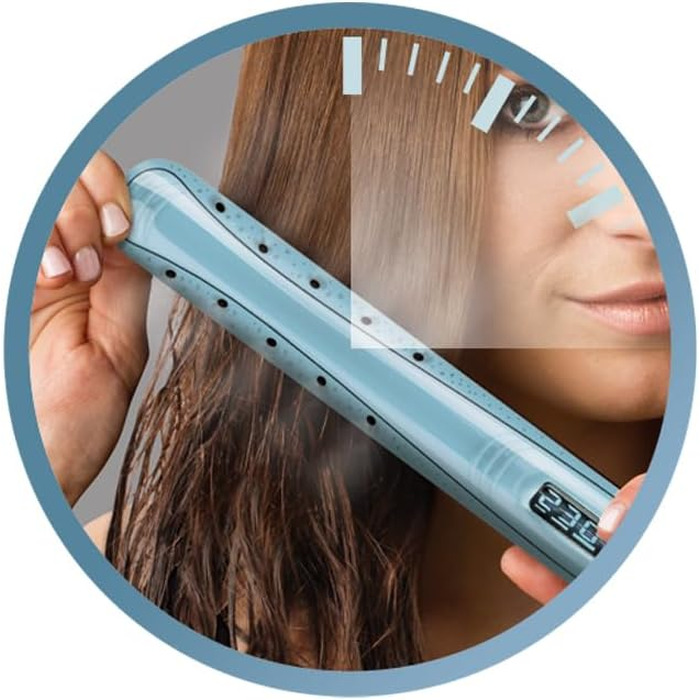 Випрямляч для волосся Remington Wet2Straight S7300 для вологого та сухого волосся, з LCD-дисплеєм та антифриз-ефектом, 140-230°C
