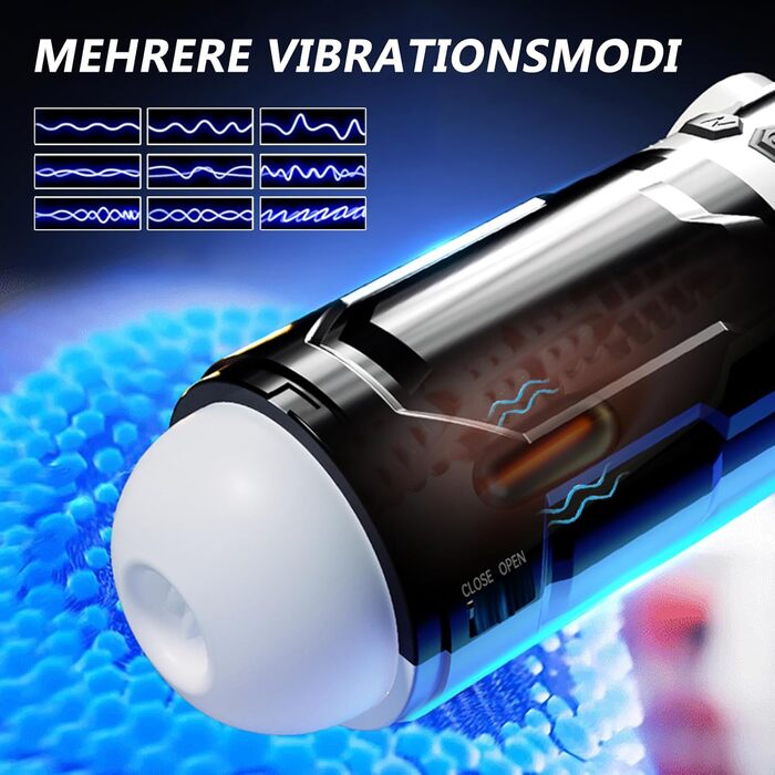 Електричний мастурбатор для чоловіків з 9 телескопічними секціями, 9 вібраційними режимами та 4 режимами всмоктування. Мастурбатор-насос, іграшка для дорослих.