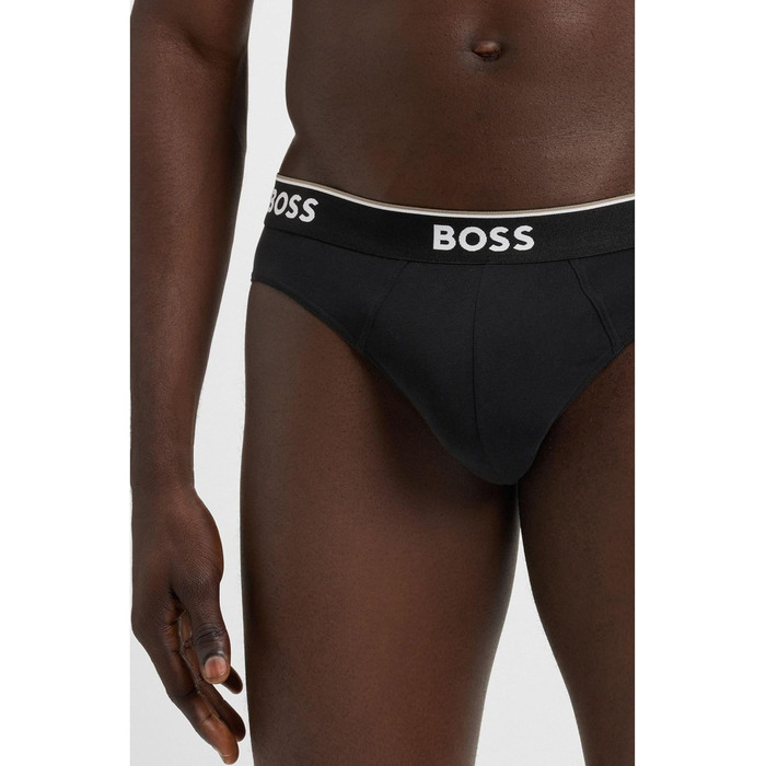 Сліпекс BOSS чоловічі 3 шт. з бавовни з логотипами на поясі XL New - Чорний