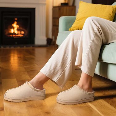 Капці Litfun з ефектом пам'яті (Memory Foam) для жінок та чоловіків, теплі домашні та вуличні капці, колір абрикосовий, розмір 37 EU