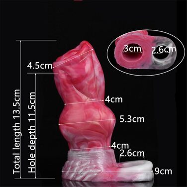 Реалістичний секс-іграшка для чоловіків у вигляді пса - реалістичний дилда з кільцем, з рідкого силікону, збільшує, рожевий, розмір S