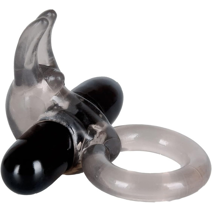 You2Toys Bunny Vibrator und Cockring - вібратор у формі зайчика та кільце для пеніса, чорний. 7 режимів вібрації, для жінок.