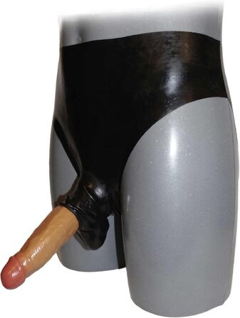 Латексний шланг з фронтальним отвором та мошонкою, розмір XL