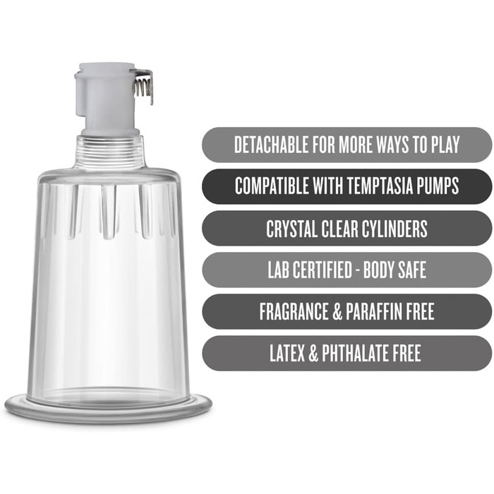 Вагінальна/Кліторальна помпа для жіночих інтимних процедур, силікон