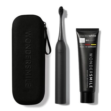 Електрична зубна щітка WonderSmile Schallzahnbürste Pro Ultimate Black: 4 програми, захист IPX8, зарядна станція та смарт-насадка
