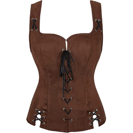 Корсет-корсет для жінок, великий розмір, атлас з квітковим візерунком, корсет з кісточками, бюстгальтер, спідниця, корсет-корсет з формирующим ефектом, костюм пірата, корсет, піратський стиль, колір кава