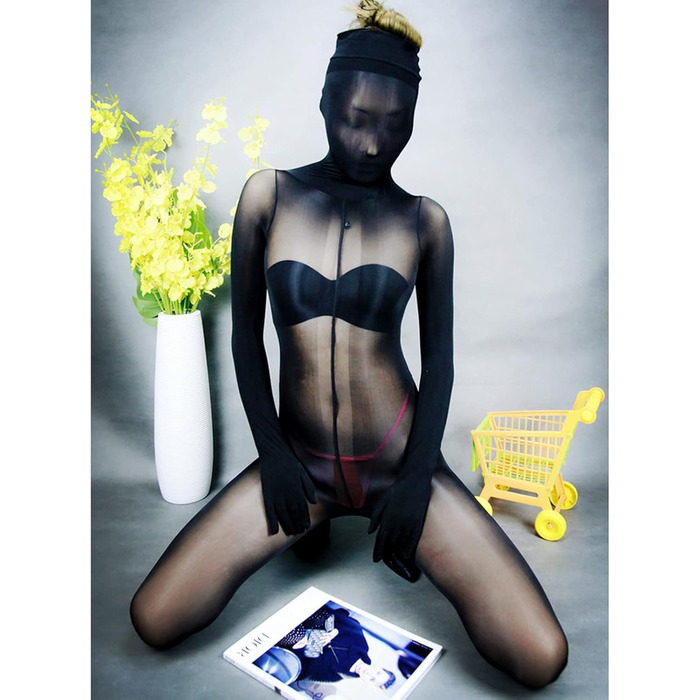 Боді-комбінезон BESYFAY чорного кольору з нейлону, унісекс, з рукавичками та 5 пальцями, цілісний