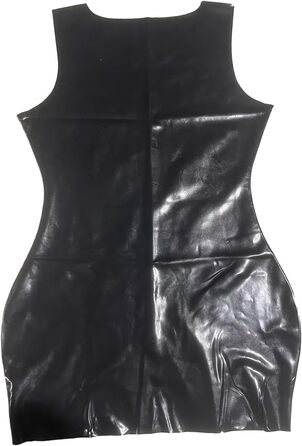 Латексна сукня для жінок, клуб, вечірка, коротка спідниця, облягаюча міні-сукня з чорного латексу, ручної роботи