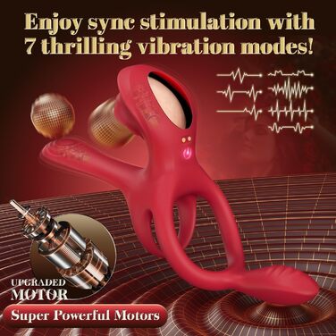 Вібратор для чоловіків 2-в-1 з 7 режимами вібрації. Електричний пеніс-тренер, кільце для статевого члена. Інтимні іграшки для чоловіків, пар та жінок.