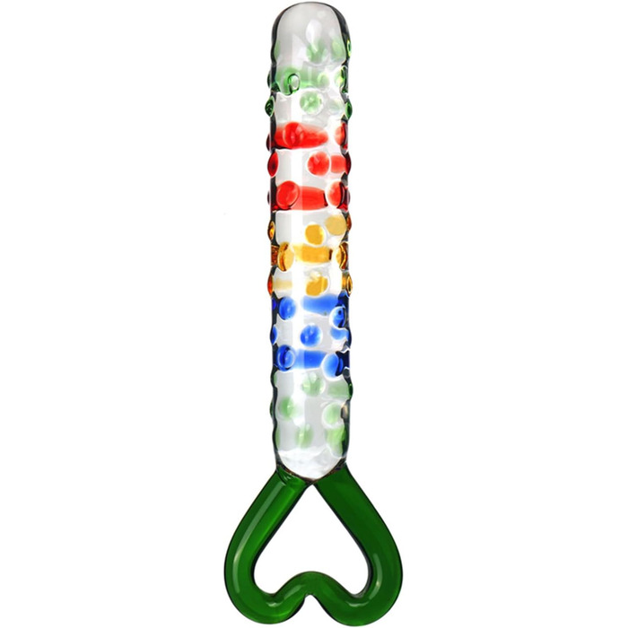 Скляний анальний стимулятор Dick Glas Dildo Super Groß - анальний плагін з подвійним наконечником для стимуляції G-точки та вагінальної мастурбації