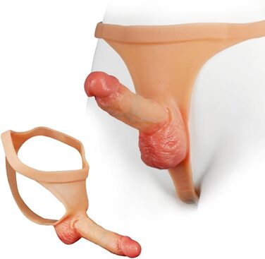 Секс-іграшка для чоловіків: Реалістичний пеніс-манжет Jpscor для збільшення, з ефектом вени та затримкою еякуляції