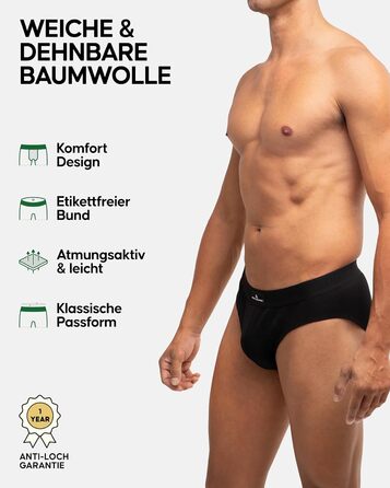 Боксеры чоловічі DANISH ENDURANCE 6 шт. (XXL, чорний) - бавовна, дихаючі, м'які, без етикетки