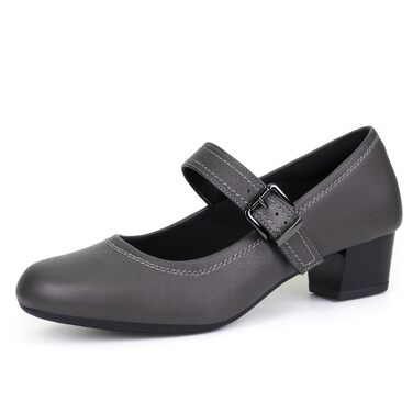 Жіночі ортопедичні туфлі Mary Jane Ortho + Rest для Hallux Valgus, класичні помпи на низькому стійкому каблуку, колір Pewter, розмір 36.5 EU