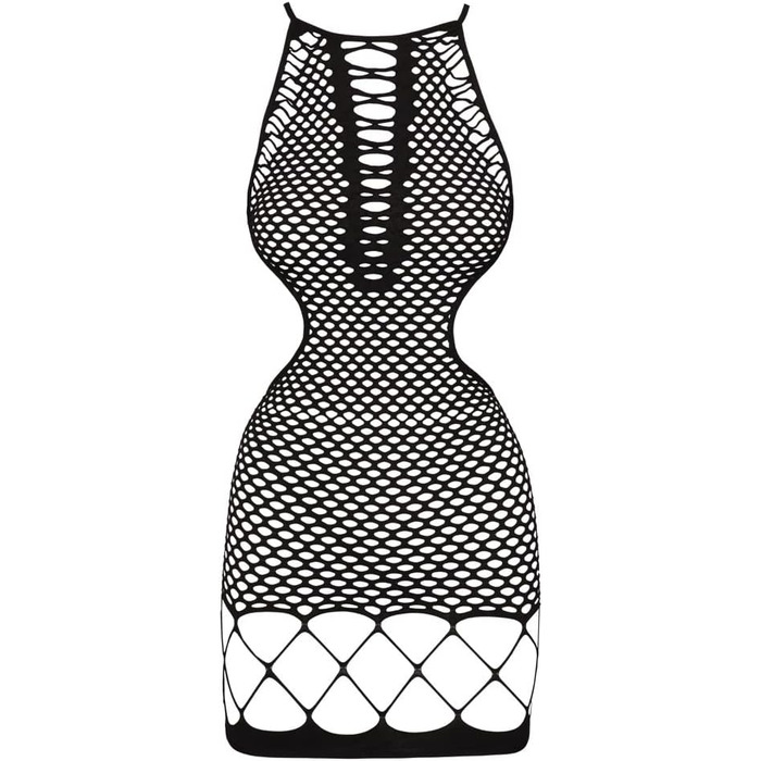 Чорна мереживна сукня Orion Netzkleid для жінок: сексуальна, з вирізами на талії, глибоким декольте, облягаюча фігуру