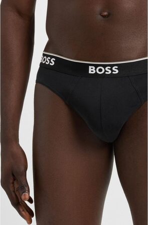 Сліпекс BOSS чоловічі 3 шт. з бавовни з логотипами на поясі XL New - Чорний