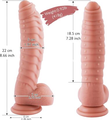 MOCOYA Дільдо для жінок 22 см з сильним присоском, реалістичний, для дорослих, анальний секс, іграшки для дорослих