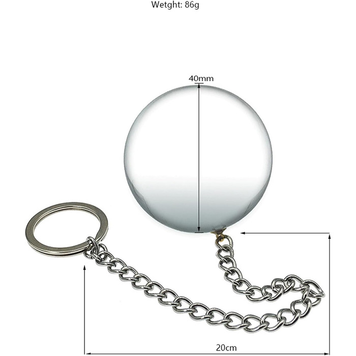 Анальні кульки зі скла JXszxb, анальна кулька, анальна кулька з ланцюгом, дилататор, Butt Plug, скляний дилда, стимулятор G-точки, іграшки для дорослих (40 мм)
