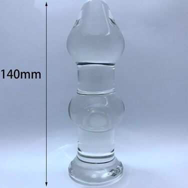 Анальний плагін зі скла ScreaAss Big Glas - великий прозорий анальний дилдо для чоловіків та жінок, 4.5/7.5/8 см