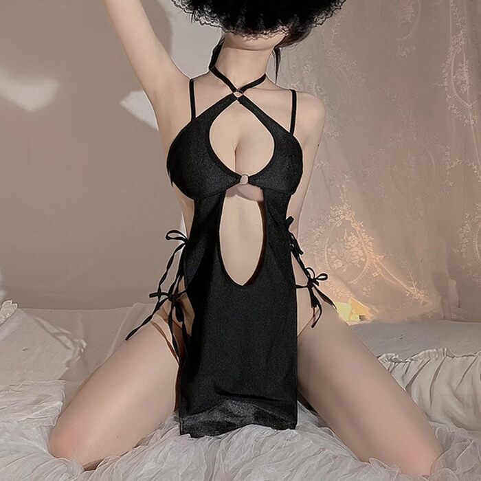 Костюм для косплею SNOMYRS: Чорна кішка, Диявол, Гот, Бійкіні, Qipao, Cheongsam, Служанка, Монахиня. Ідеально для фестивалів, Хелловіну, рейв-вечірок.