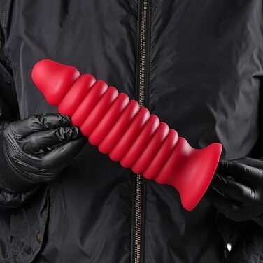 Анальний плагін Hrekssi з спіраллю, 7 розмірів, з силікону, для чоловіків та жінок, червоний