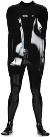 Латексний комбінезон Black Nature Unisex з блискавкою на спині, прозорий, S