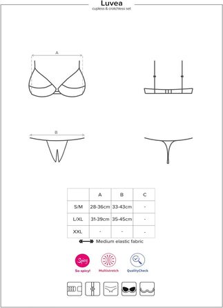 Бюстгальтер Obsessive M819 чорного кольору, L-XL