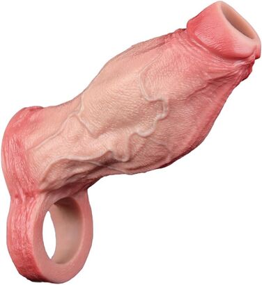 Реалістичний дилдо з рідкого силікону з венами, збільшувач пеніса, чоловічий секс-іграшка з кільцем для яєчок