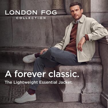Чоловіча куртка для гольфу London Fog на блискавці, колір Camel, розмір M (стандартні та великі розміри)
