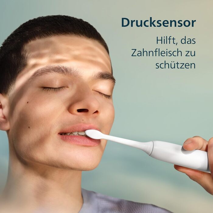 Електрична звукова зубна щітка Philips Sonicare Series 3100 з датчиком тиску та таймером, біла, HX4033/21