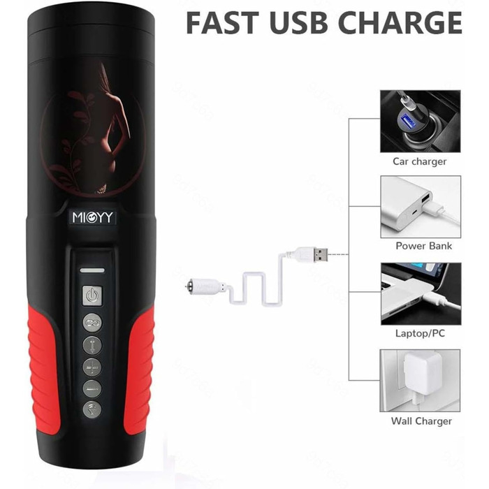 Автоматичний чоловічий мастурбатор з 7 функціями телескопічного витягування та режимами обертання | Масажер для чоловіків