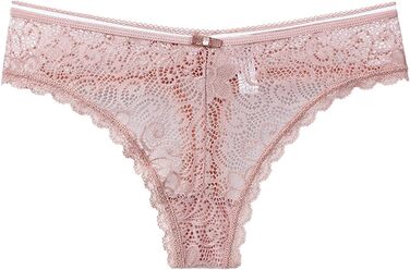 Сексуальні жіночі труси-сліп з мережива, 3 шт./набір, низька талія, безшовні G-стрінги, рожевий (XL)