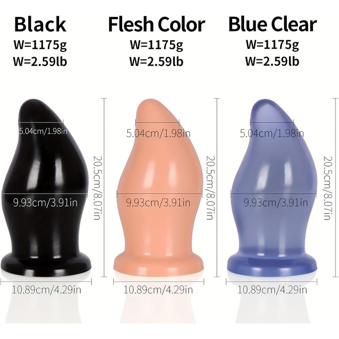 Анальний розширювач HXLXW Giant XXL з присоскою для чоловіків та жінок. Масажер простати, дилататор для вагіни та анусу. Іграшка для дорослих, чорний колір