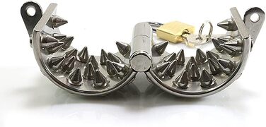 Сталевий кільцеподібний пристрій для чоловіків з шипами, для розтягування яєчок, кільце для яєчок, бондേജ്, замок для яєчок, сталевий еротичний аксесуар для чоловіків (L)