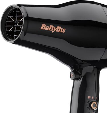 Професійний фен для волосся BaByliss Pro Power 2300W з іонізацією, AC-двигуном та антифриз-ефектом, чорний, D5245E EU