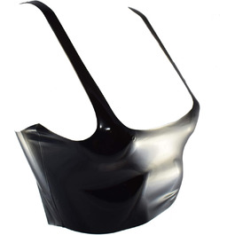 Латексний топ Rubberfashion Kurz - Латексний бюстгальтер - Латексна сорочка для жінок та чоловіків XL, чорний, 0.4 мм