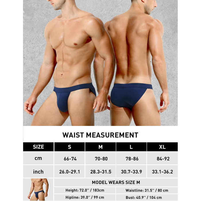 Сексуальна чоловіча білизна Caey Kevin з дихаючого матеріалу, кольори: чорний, білий, червоний, синій (M, A6-сапфіровий)