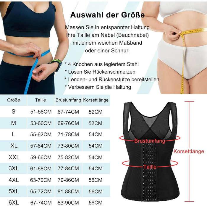 Корсет для жінок, бандаж після пологів, корсе-шорти, shapewear, чорний L