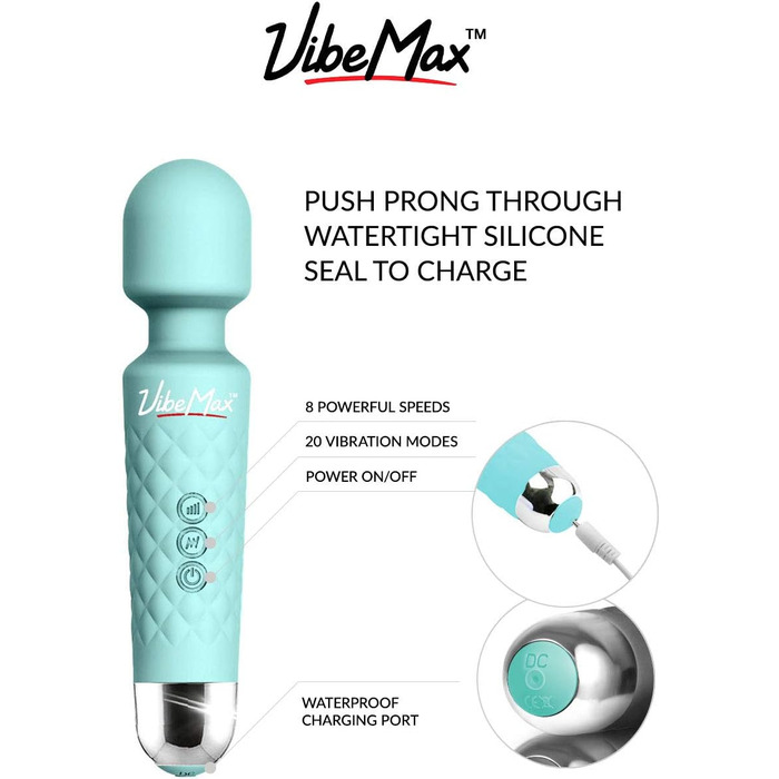 Масажер VibeMax: Бездротовий, Водонепроникний, Міні, Турквоаз