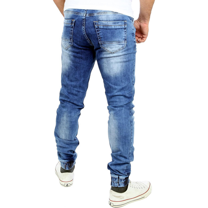 Чоловічі джинсові джогери Reslad Slim Fit, спортивні штани в стилі джинс RS-2073, сині, розмір XL