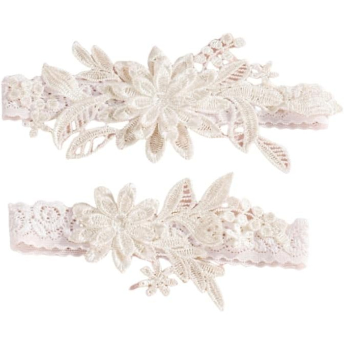 Жінські мереживні стрічки-тримачі для панчіх YUEKOPOU. 1 пара мереживних стрічок для наречених, весільних аксесуарів, костюмів, вечірок. Колір: світло-блакитний