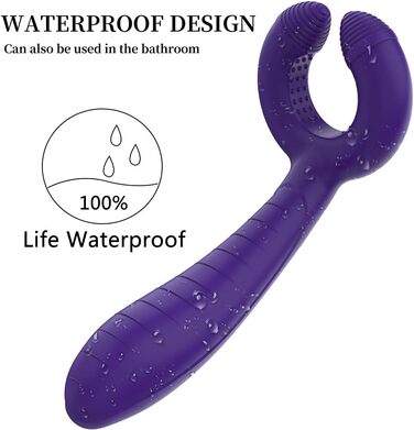 Силіконовий вібратор Enlove 7-в-1 для пар: кліторальний, G-точковий, анальний, масажер простати. Іграшки для дорослих для жінок та чоловіків