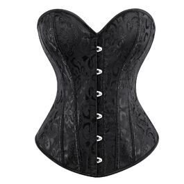 Корсетний топ WERFORU для жінок з повним бюстом, чорний, готичний стиль, вінтаж, для карнавалу та Хелловіну