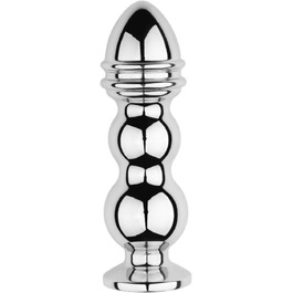 Анальний вібратор з металу (нержавіюча сталь) - анальний плагін, простата, дилда, анальний інструмент