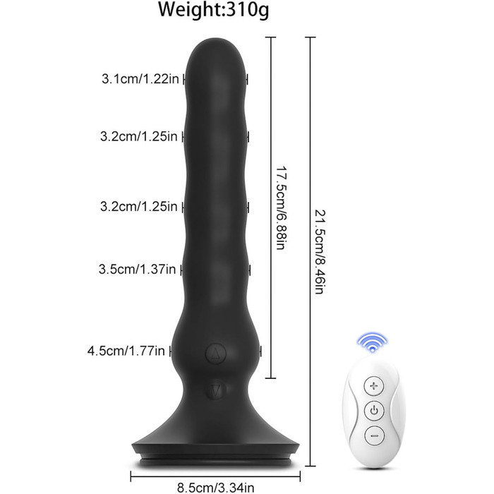 Вібратор для ануса для чоловіків: стимуляція простати, 10 режимів, з присоскою | Qhysin