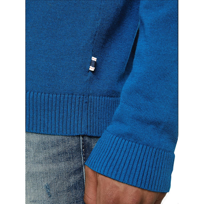 Чоловічий в'язаний светр Jack & Jones однотонний, синій (Classic Blue), розмір S