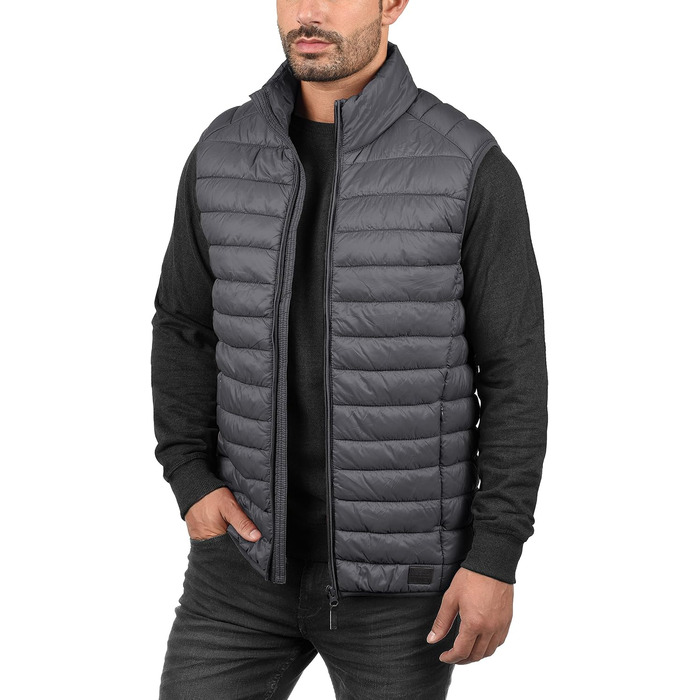 Чоловіча стібана жилетка Blend BHNille Outdoor темно-сірого кольору (Ebony Grey), розмір 3XL