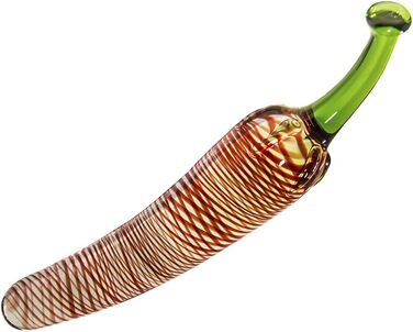 Glasdildo Glass Vibrations - Червоний Перець